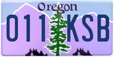 OR license plate 011KSB