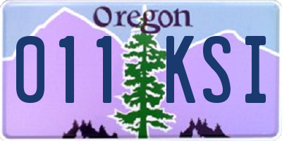OR license plate 011KSI