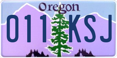 OR license plate 011KSJ