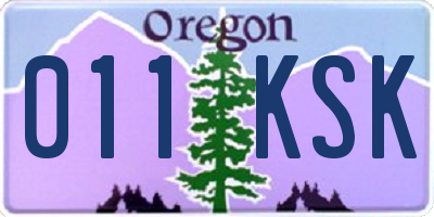 OR license plate 011KSK
