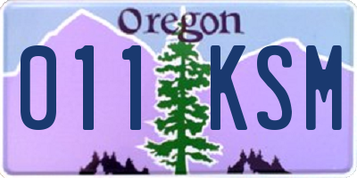 OR license plate 011KSM