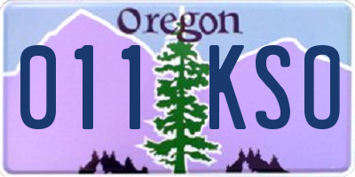OR license plate 011KSO