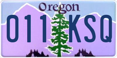 OR license plate 011KSQ