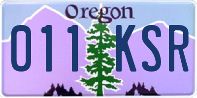 OR license plate 011KSR