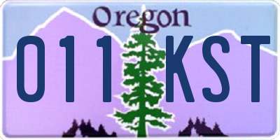 OR license plate 011KST