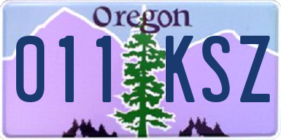 OR license plate 011KSZ
