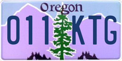 OR license plate 011KTG