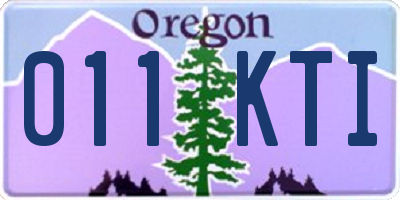 OR license plate 011KTI