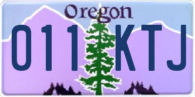 OR license plate 011KTJ