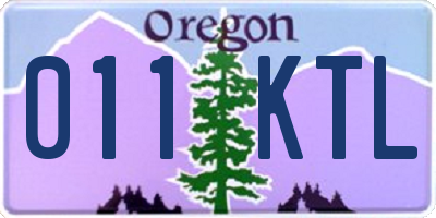 OR license plate 011KTL