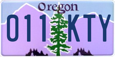 OR license plate 011KTY