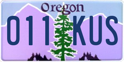 OR license plate 011KUS