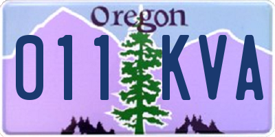 OR license plate 011KVA