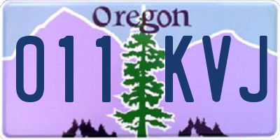 OR license plate 011KVJ