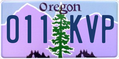 OR license plate 011KVP