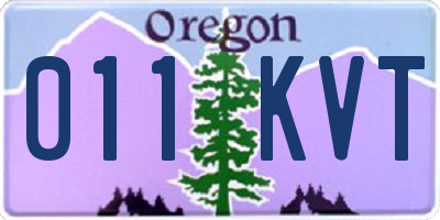 OR license plate 011KVT