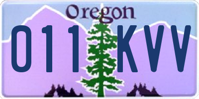 OR license plate 011KVV