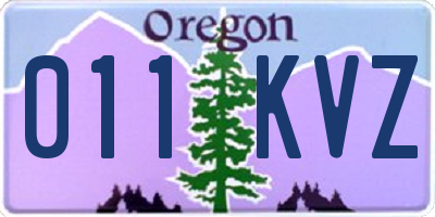 OR license plate 011KVZ