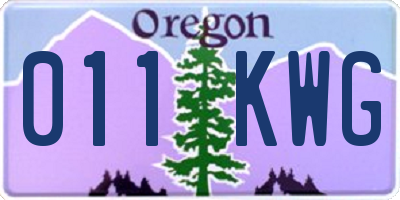OR license plate 011KWG