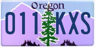 OR license plate 011KXS