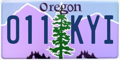 OR license plate 011KYI