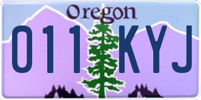 OR license plate 011KYJ