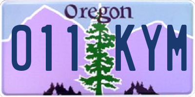 OR license plate 011KYM