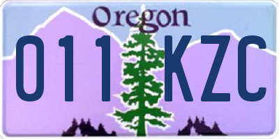 OR license plate 011KZC
