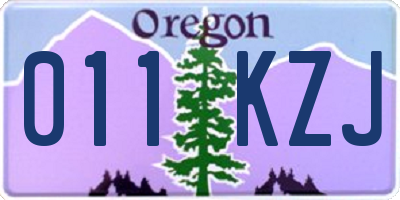 OR license plate 011KZJ