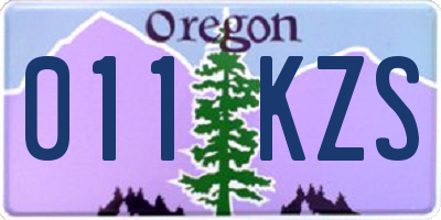OR license plate 011KZS