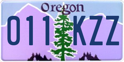 OR license plate 011KZZ