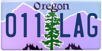 OR license plate 011LAG