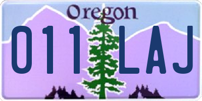 OR license plate 011LAJ