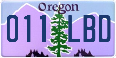 OR license plate 011LBD