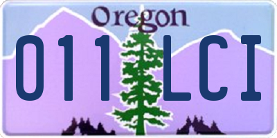 OR license plate 011LCI