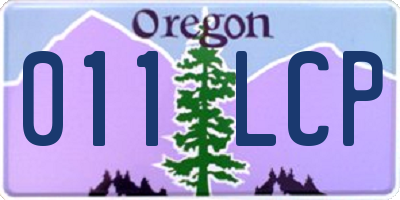 OR license plate 011LCP