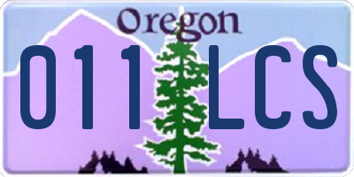 OR license plate 011LCS