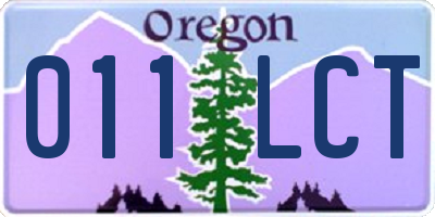 OR license plate 011LCT