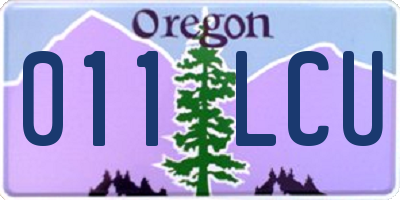 OR license plate 011LCU