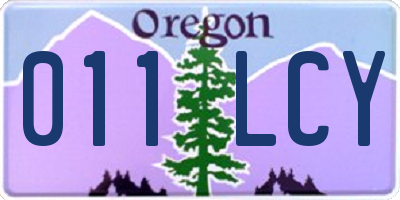 OR license plate 011LCY