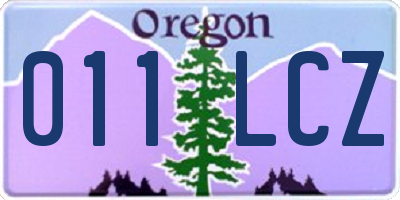 OR license plate 011LCZ