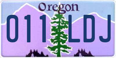 OR license plate 011LDJ