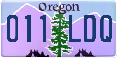 OR license plate 011LDQ