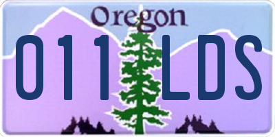 OR license plate 011LDS