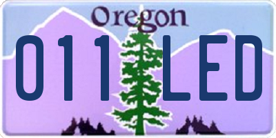 OR license plate 011LED
