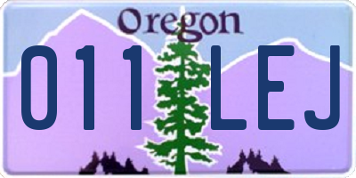 OR license plate 011LEJ