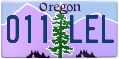 OR license plate 011LEL