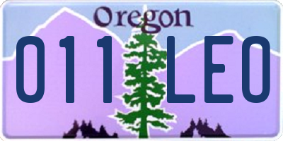 OR license plate 011LEO