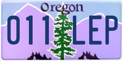OR license plate 011LEP
