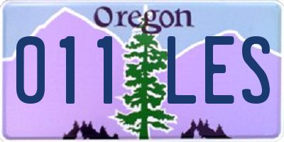 OR license plate 011LES
